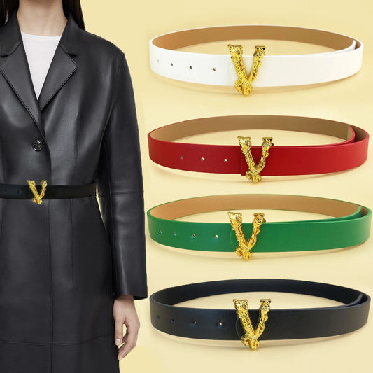 Women's Belt Fashionable Simple Pure Decoration Western Pants Belt