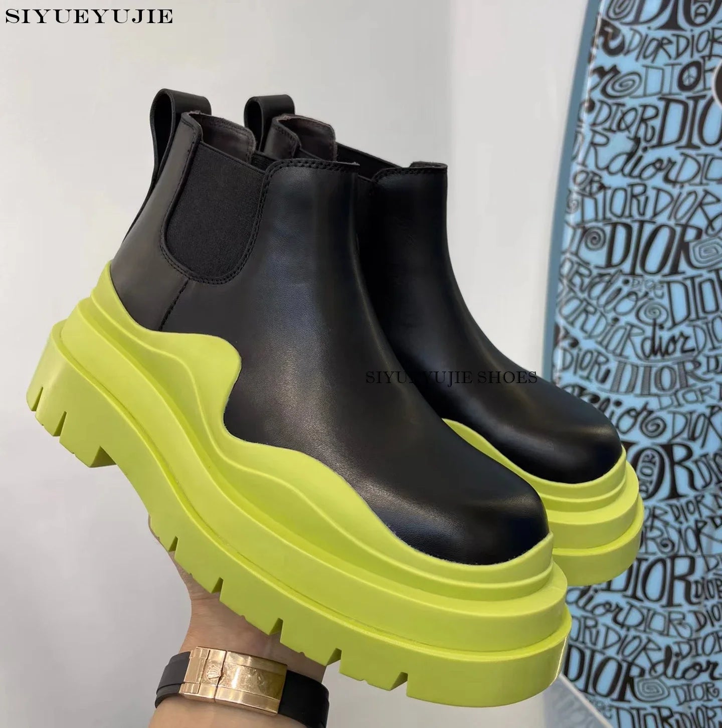 Chelsea Boots for Women Leather flat Ankle Booties