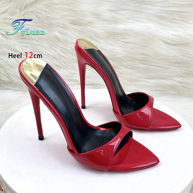 High Heels For Women's Slides Pointed Toe Sandals
