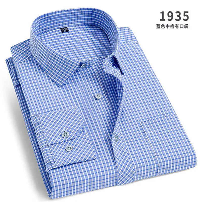 New Men's Striped long-sleeved Shirt