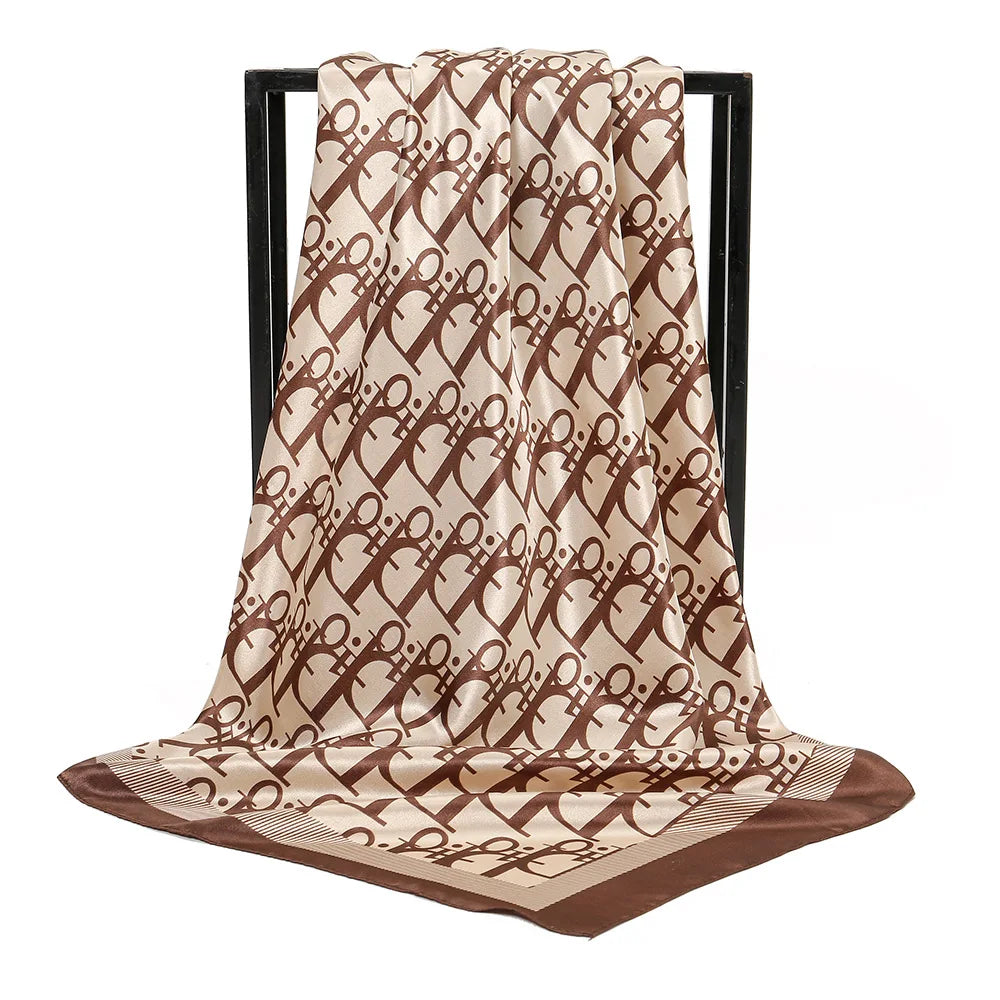 Ladies' Silk imitation Vintage scarf
