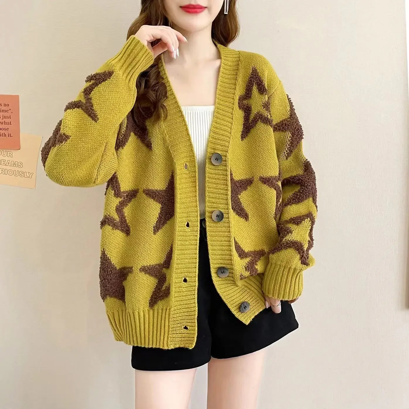 Knitted Sweater Woman Coat Cardigan