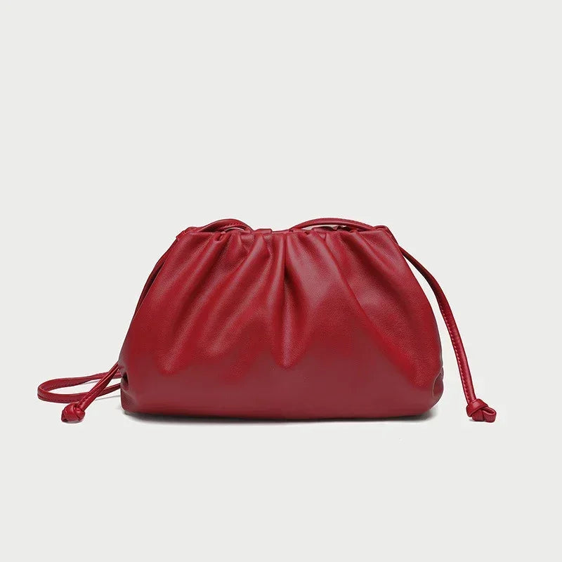 Cloud Soft Leather Madame Bag Single Shoulder Slant Dumpling Bag