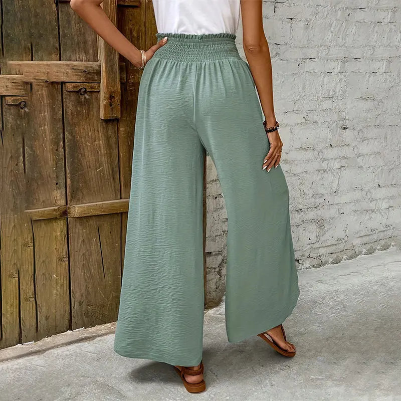 Women Wide Leg Pants Yoga Split Trousers