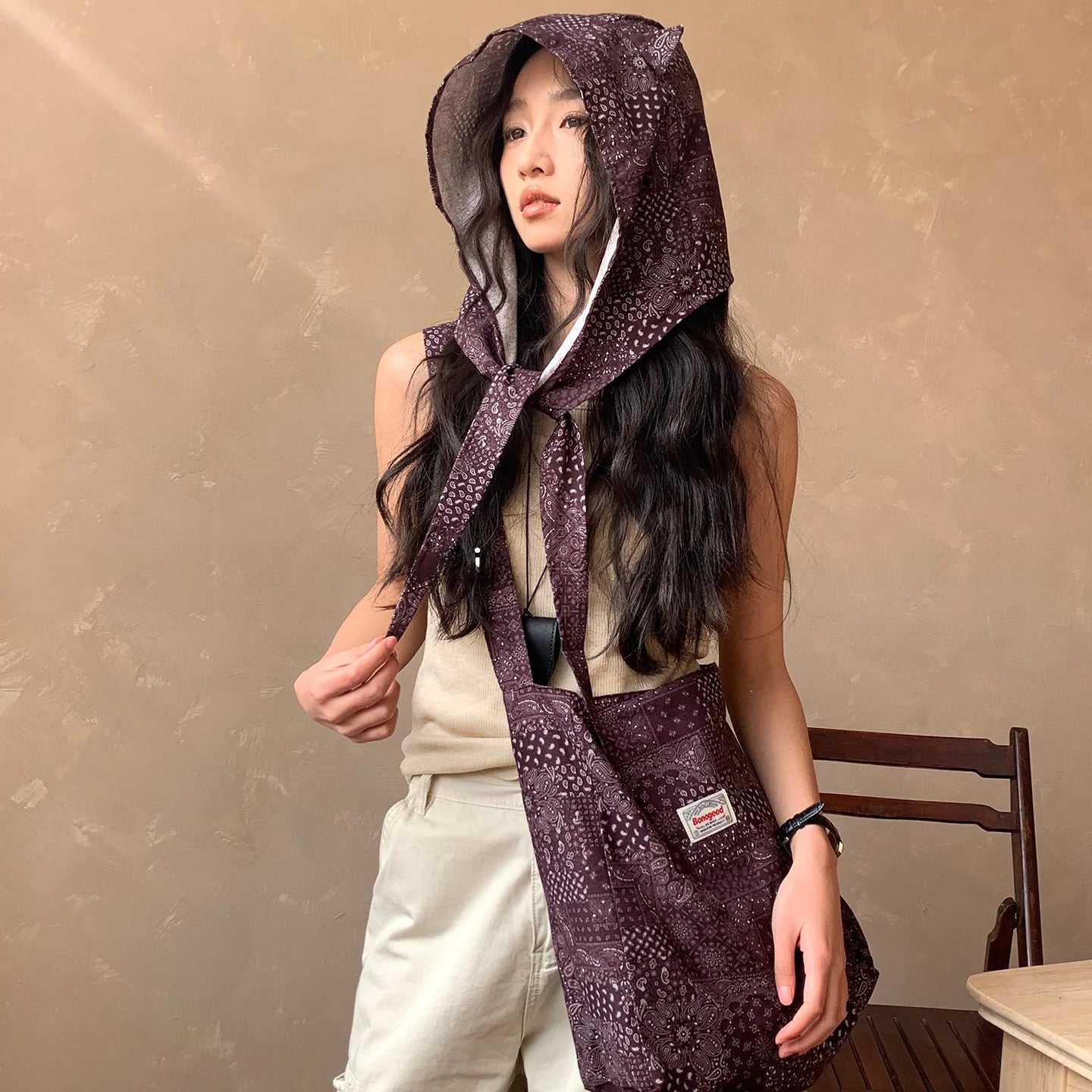 Women's Beach Vacation Hat Scarf