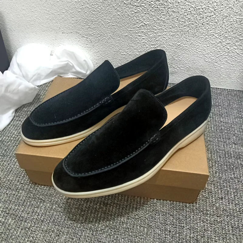 unisex women's shoes loafers leather Sheepskin velvet  loafers