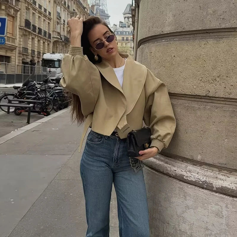 Slim and Elegant Bat Sleeve Spring Warm Jackets Women