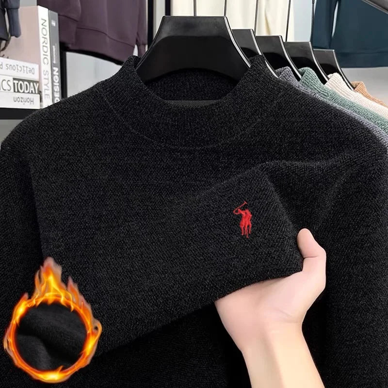 Personalized Mens Exquisite Brand Paul Classic Embroidered  Knitted Sweater