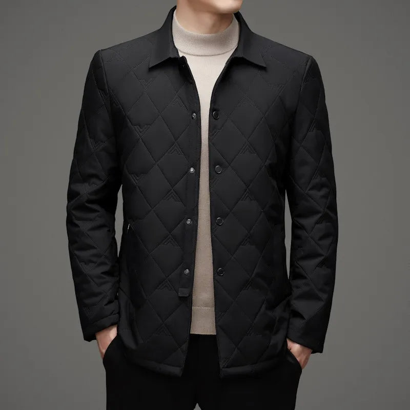 Business Men's Stand Collar Warm Puffer Coat