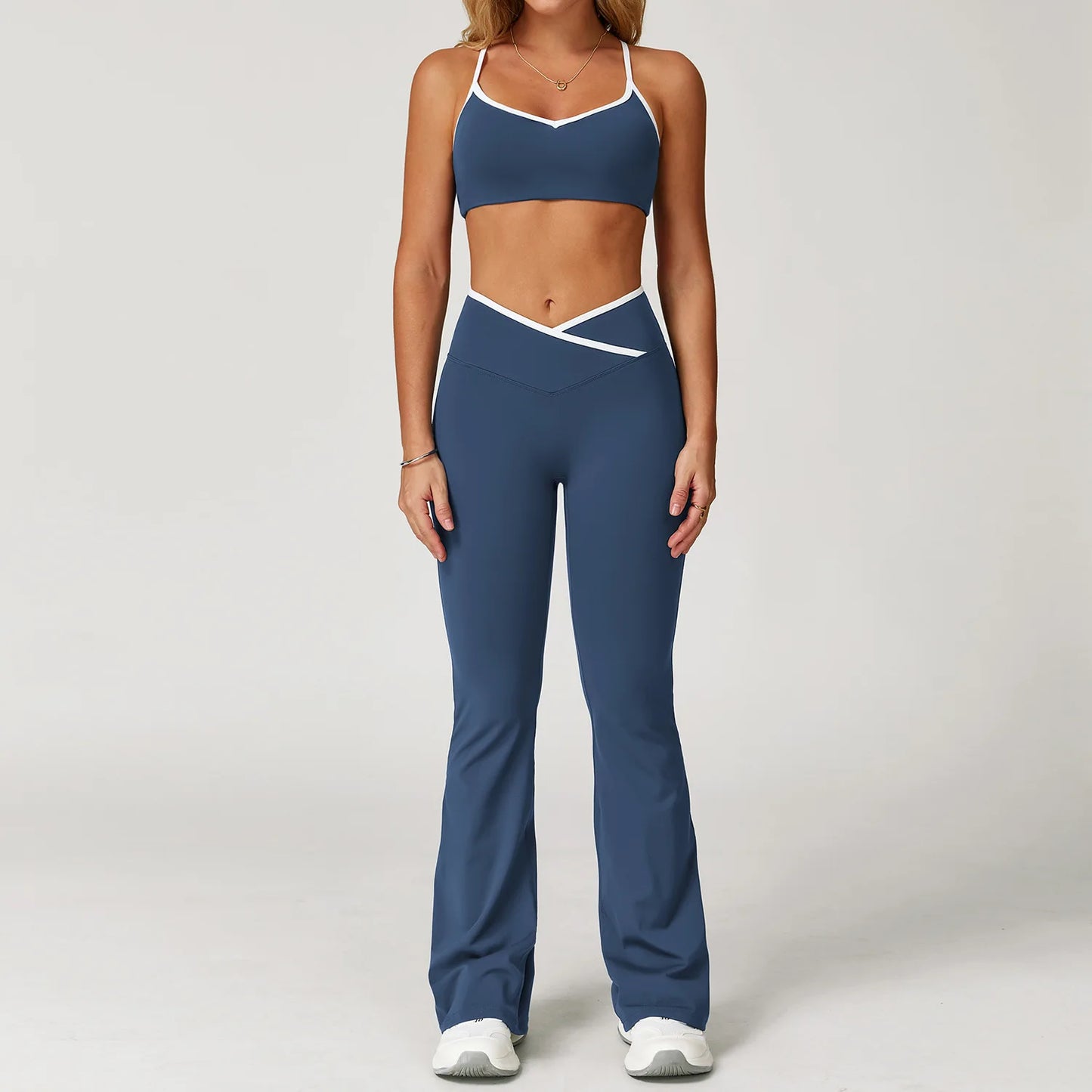 Women's Yoga Set 2 Pieces Workout Tracksuit Sportswear Gym Clothing