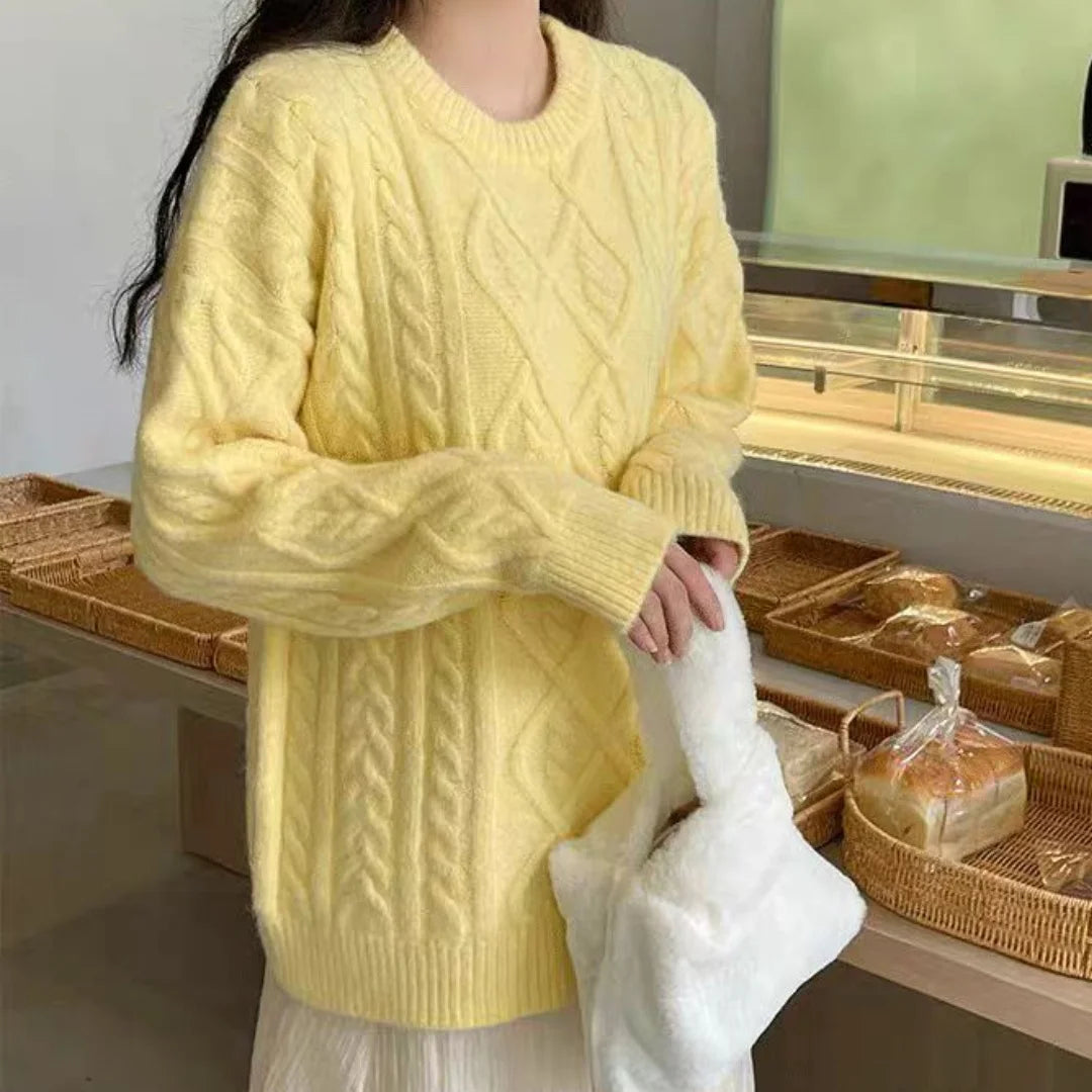Women's Knitwear Autumn Winter Twist Sweater