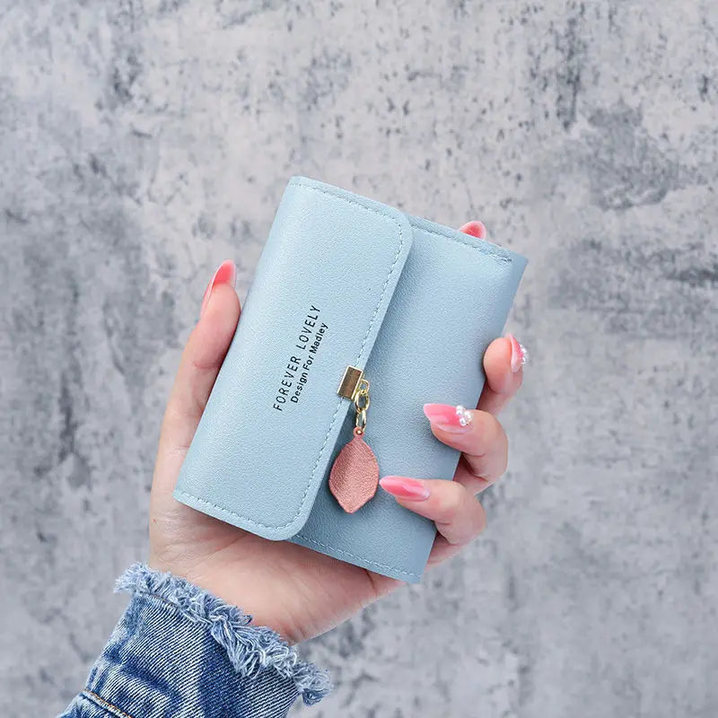 Women Wallet Pu Leather Portable Purse Small Wallet