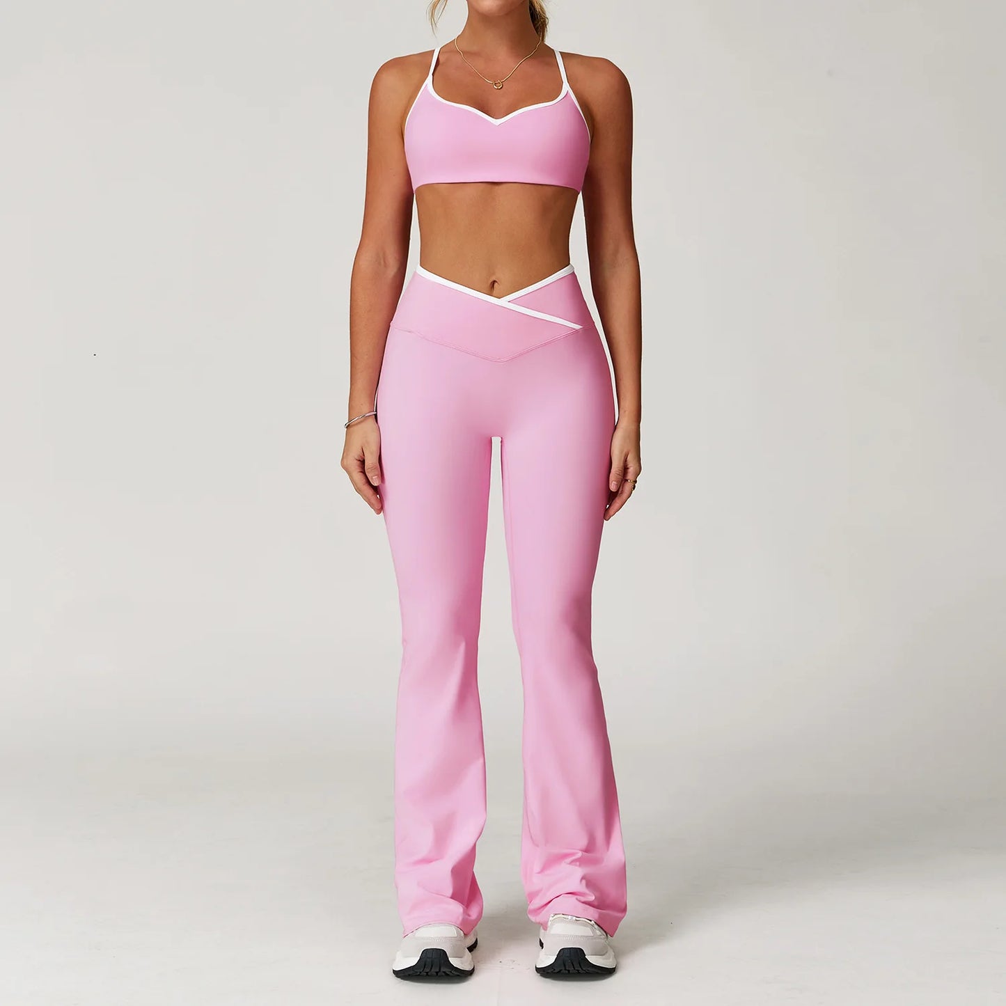 Women's Yoga Set 2 Pieces Workout Tracksuit Sportswear Gym Clothing