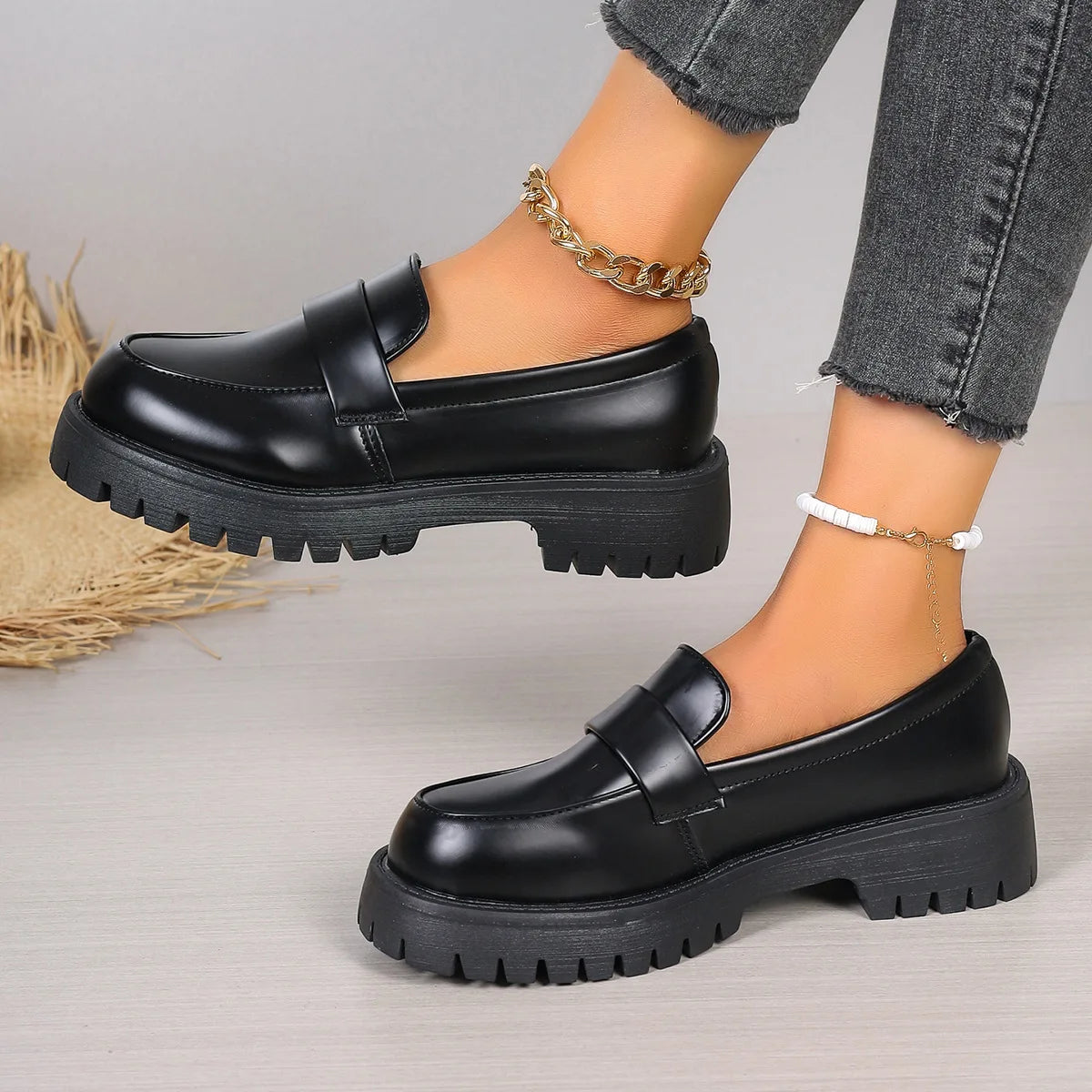 Women Round Toe Single Shoes