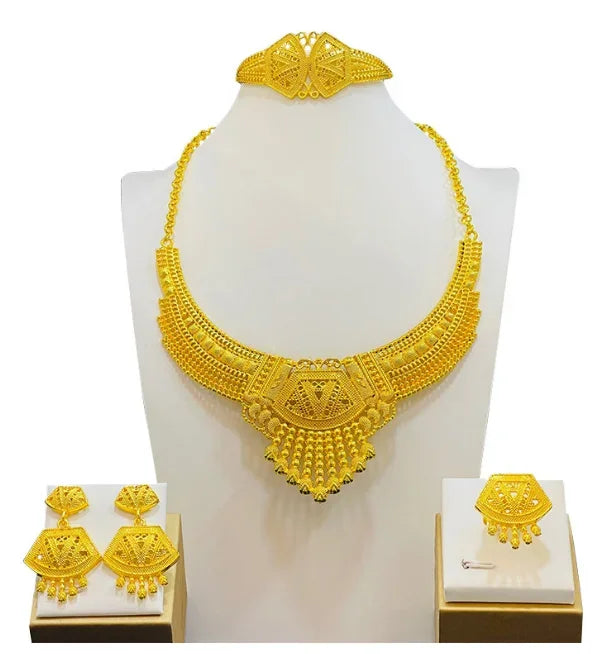 Flower Design Luxury Color Women's Jewelry Set