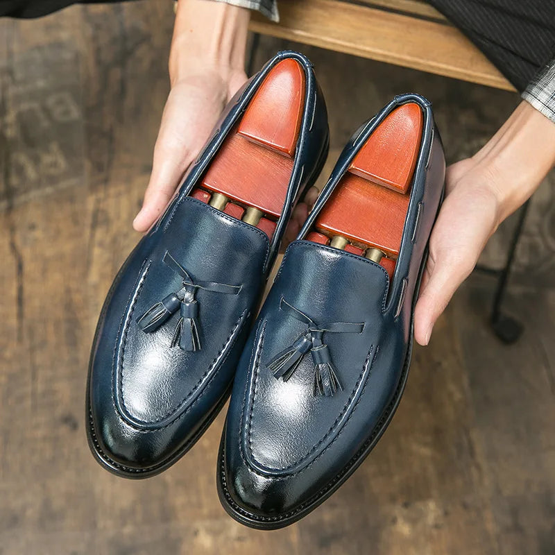 Men's Dress Shoes Slip On Leather Shoes