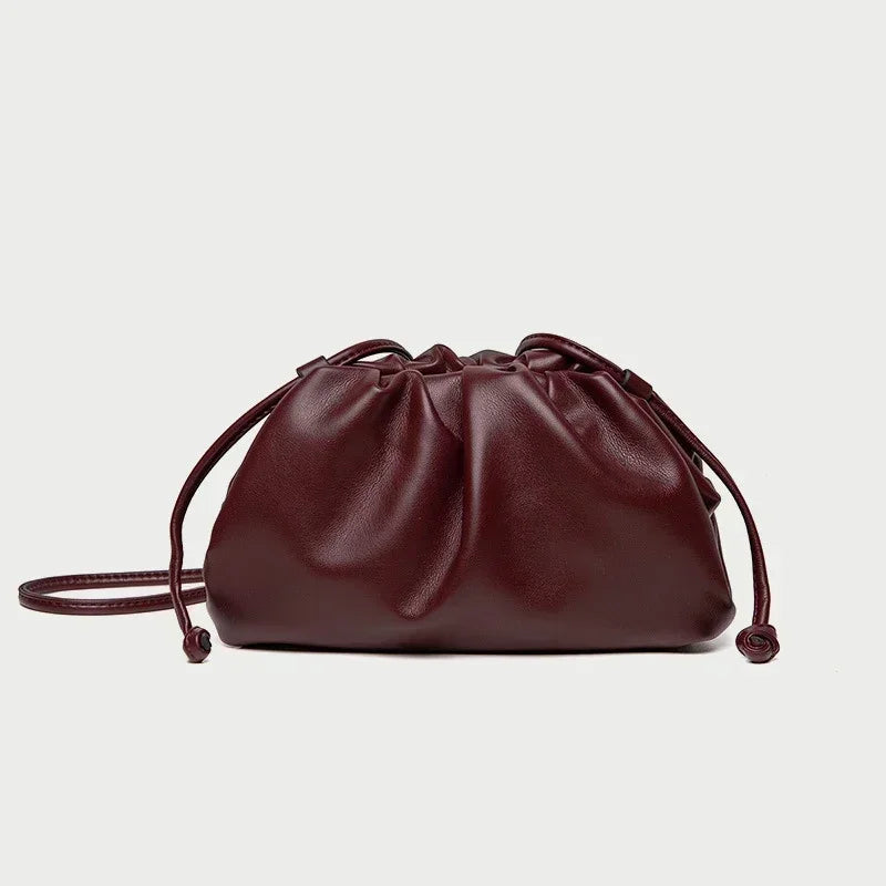 Cloud Soft Leather Madame Bag Single Shoulder Slant Dumpling Bag