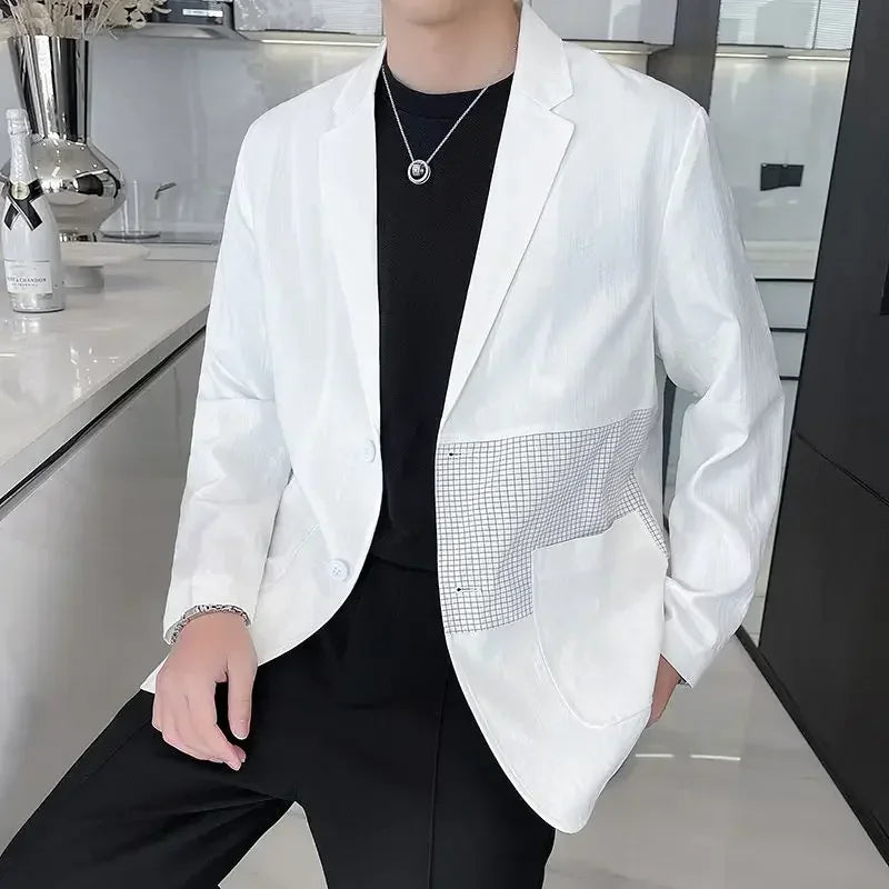 Male Coats High Quality Solid Color