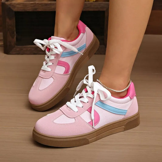 Women's Flat Bottom Sports Shoes Casual Leisure Student Flats Rubber Sole