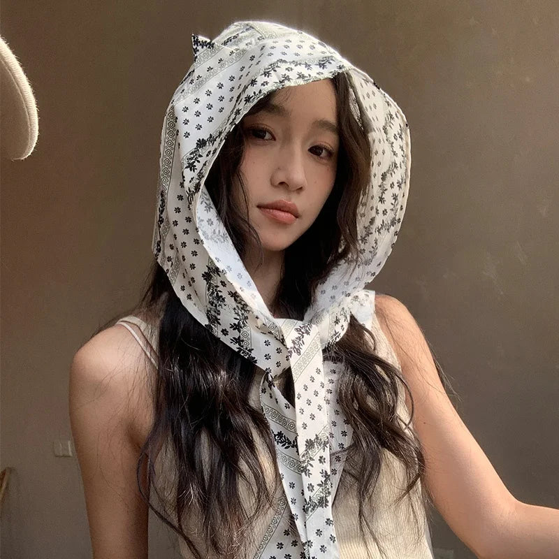 Women's Beach Vacation Hat Scarf