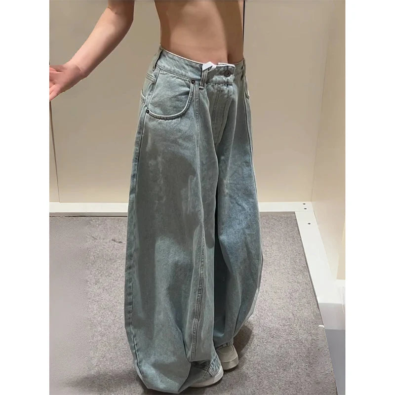 Women's Blue Jeans Hip-hop Fashion Vintage Streetwear