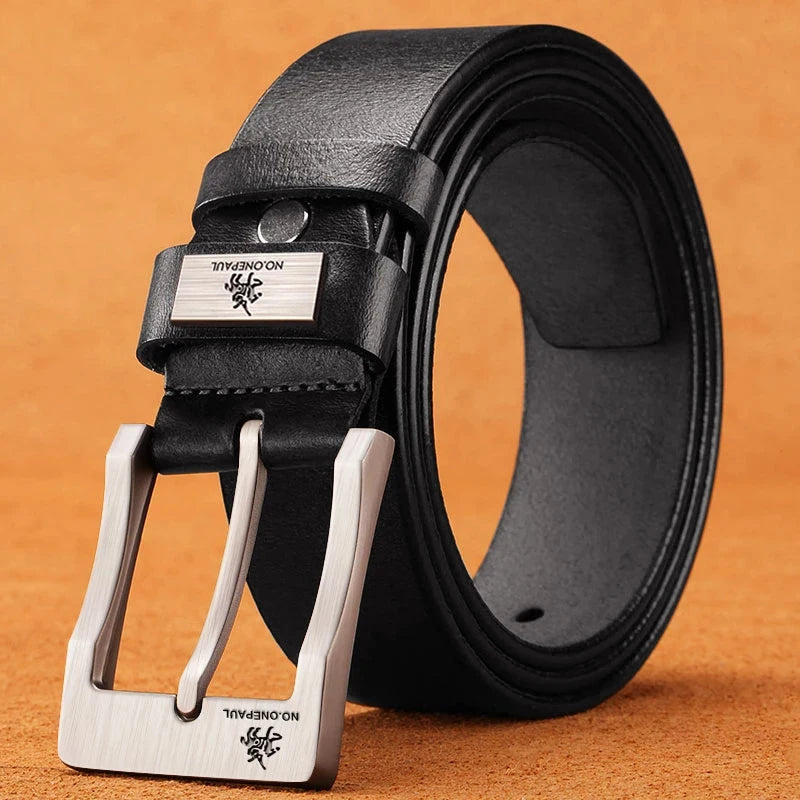 Leather Belts Luxury Strap Vintage Pin Buckle Men Belt