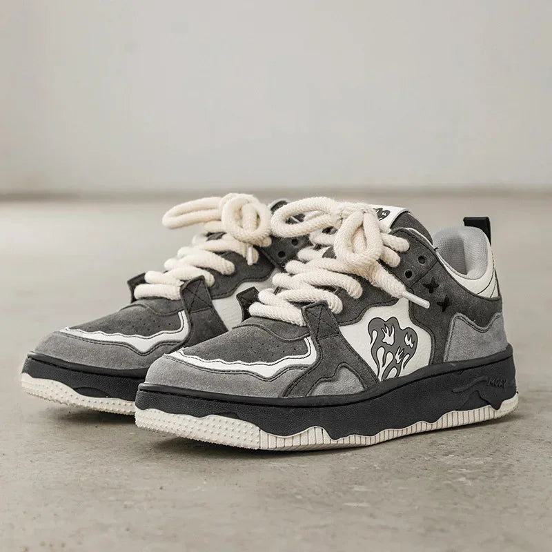 Women Sneakers Flame Mixed Color Shoes