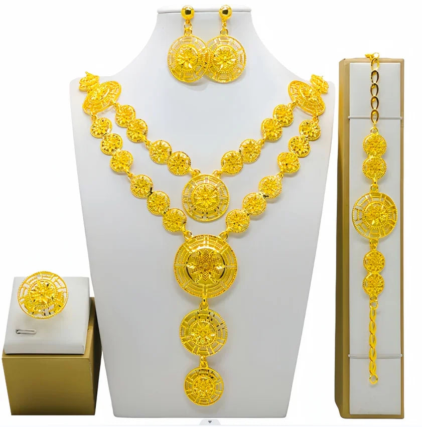 Flower Design Luxury Color Women's Jewelry Set