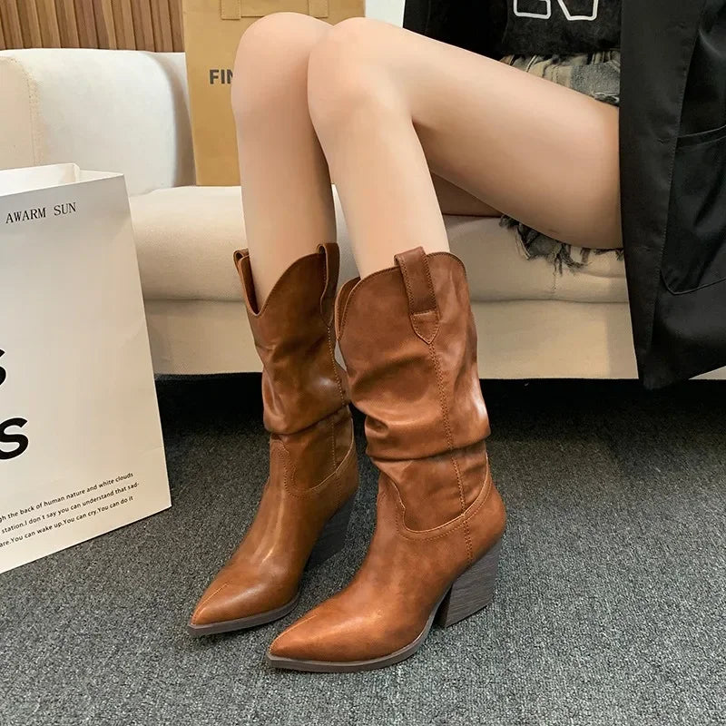 Coarse heeled Boots for Women