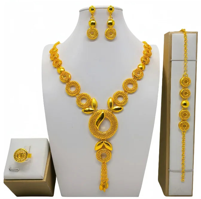 Flower Design Luxury Color Women's Jewelry Set