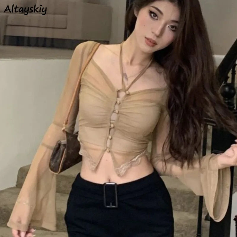Sheer T-shirts for Women Hot Girls Summer