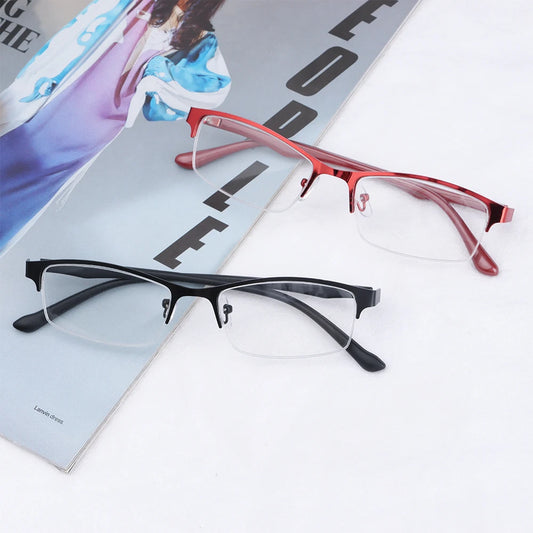 Women Half Frame Optical Computer Goggles Short-sighted Eyewear